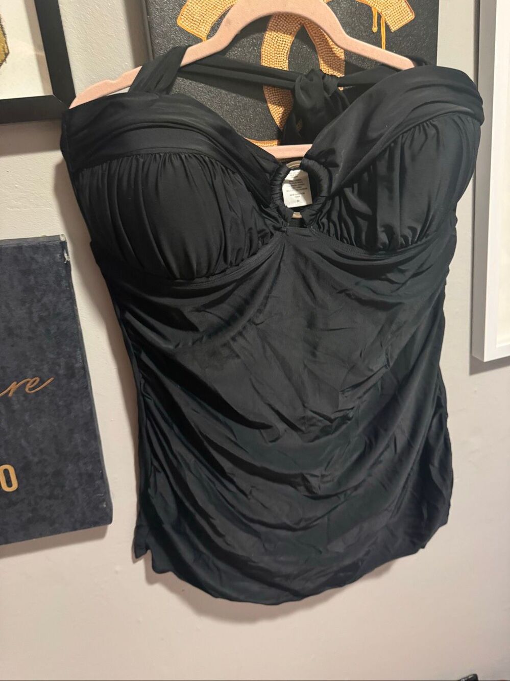 Jaclyn smith slimming plus size 20 Black swim dress